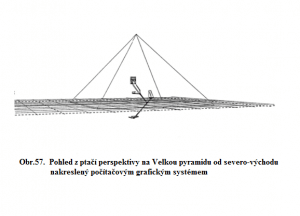 Obr. 57 - Pohled z ptaci perspektivy na Velkou pyramidu