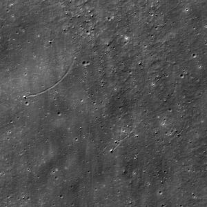 Snímka dráh kameňov na Mesiaci